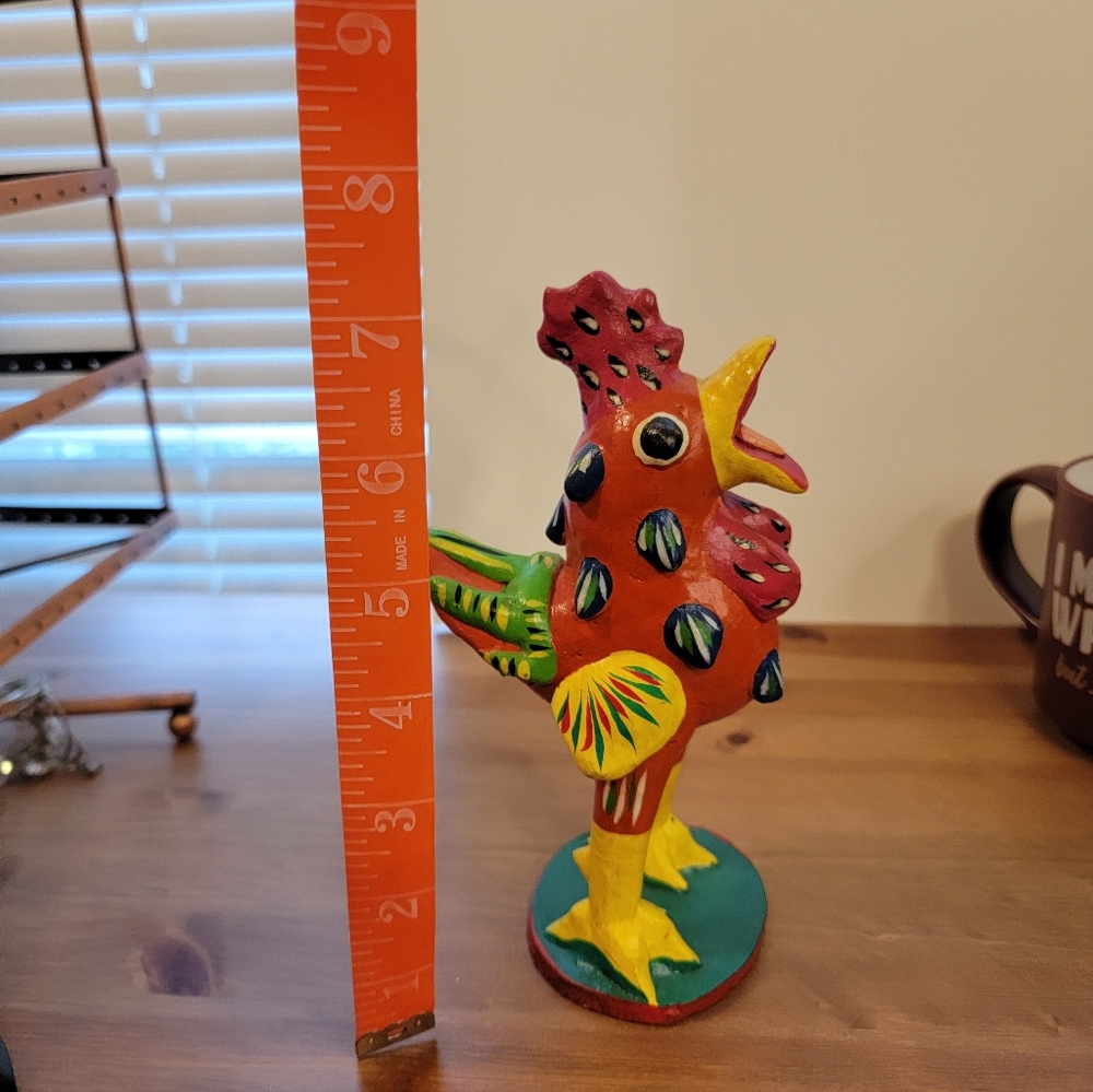 Mexican Folk Art Rooster Signed Ortega - Picture 7 of 10